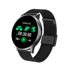 Universal Smartwatch Femmes Fréquence cardiaque Surveillance de la pression artérielle Smartwatch ronde Bracelet de fitness imperméable Montre de sport | Smartwatch (noir)