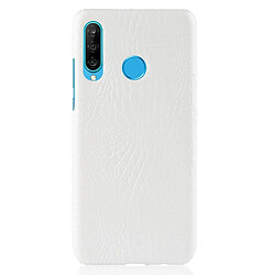 Wewoo Coque PC antichoc texture crocodile + PU pour Huawei nova 4e blanc