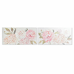 Cadre DKD Home Decor 120 x 3 x 60 cm Fleurs Shabby Chic (2 Unités)