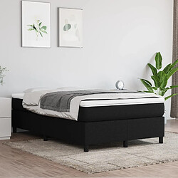 Maison Chic Lit Adulte - Lit simple Lit à sommier tapissier avec matelas moelleux - Meuble de Chambre - Noir 120x200 cm Tissu -MN81666