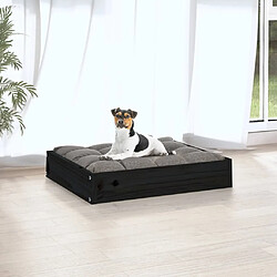 Maison Chic Niche Lit pour chien | Panier couchage pour chien Noir 51,5x44x9 cm Bois de pin solide -GKD66202 pas cher