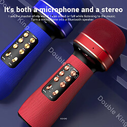 Universal Microphone portable Bluetooth Carla identifie les microphones à deux haut-parleurs pour chanter pour le système de télévision intelligente IOS | Microphone