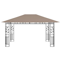 Avis Maison Chic Auvent,Belvédère d'extérieur avec moustiquaire,Tonnelle 4x3x2,73 m Taupe 180 g/m² -GKD16791