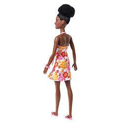 Mattel Barbie Aime L'Océan Poupée Mannequin Brune en Robe Bain de Soleil Multicolore pas cher