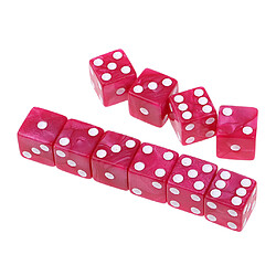 Acheter 10 pièces six faces d6 dice carré en pointillé pour les donjons et dragons jouets rouge