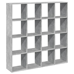 vidaXL Bibliothèque gris béton 137,5x29x137,5 cm bois d'ingénierie