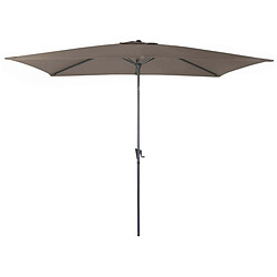 ALIZÉ Parasol aluminium avec manivelle 3x2m Tilt Taupe.