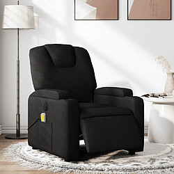 Maison Chic Fauteuil Relax pour salon, Fauteuil de massage inclinable électrique Noir Tissu -GKD43104