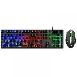 General Clavier de jeu filaire et souris et tapis de souris et casque de jeu, ensemble de rétroéclairage LED RVB filaire pour les joueurs PC et les utilisateurs Xbox et PS4 - Touches multimédia 4 en 1(noir)