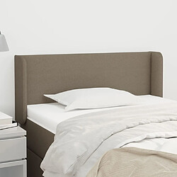 Maison Chic Tête de lit scandinave avec oreilles,meuble de chambre Taupe 103x16x78/88 cm Tissu -MN70909