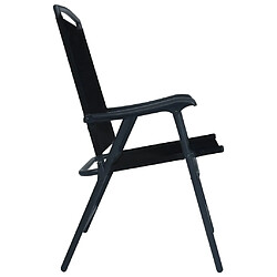 Avis vidaXL Chaises de jardin pliables lot de 2 Textilène Noir