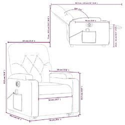 vidaXL Fauteuil inclinable de massage électrique crème similicuir pas cher