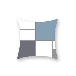 Acheter YP Select 3Pcs Home Geometry Line Housse de coussin Salon Canapé de bureau Housse de coussin - 4 Bleu 45X45Cm