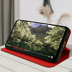 Acheter Avizar Housse pour Samsung A14 5G et 4G Clapet Porte-carte Support Vidéo Rouge