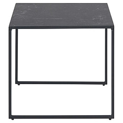 Avis Toilinux Table d'appoint carré en mélaminé et métal - L.50 cm x H. 45 cm - Noir