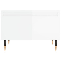 Acheter vidaXL Table basse blanc brillant 50x46x35 cm bois d'ingénierie