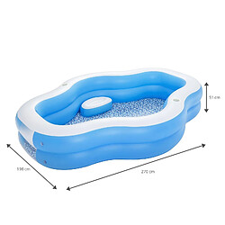 Acheter Piscine Gonflable pour Enfants Bestway 270x198x51 cm Bleu avec Fenêtre Transparente Plus de 6 Ans