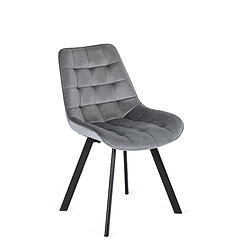 Vivaldi Chaise RICK Gris Velours