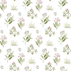 Noordwand Papier peint Blooming Garden 6 Flowers and Plants Blanc vert