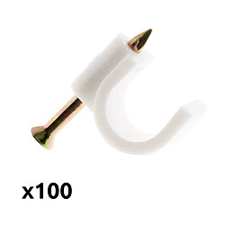 Avis Lot de 100 crochets de fixation Ø7mm - blanc - Zenitech