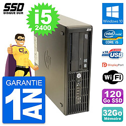 PC HP WorkStation Z210 SFF Intel i5-2400 RAM 32Go SSD 120Go Windows 10 Wifi - Occasion