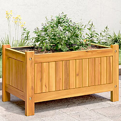 vidaXL Jardinière avec doublure 54x31x30 cm bois massif d'acacia