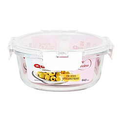 Avis Totalcadeau Lunch box avec fermeture hermétique Ronde Acrylique Transparent boite repas Capacité - 390 cc - Ø 14 pas cher