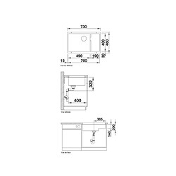 Blanco Evier sous plan Sublime 700-U-Level 526003