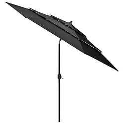 ComfortXL Parasol à 3 Niveaux Avec Mât En Aluminium Anthracite 3 M