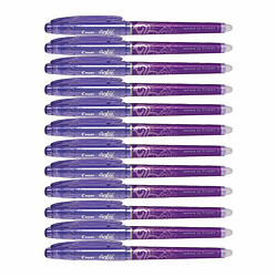 Biros à encre liquide Pilot FriXion Point Violet 12 Unités