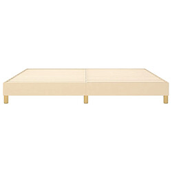 Sommier à lattes,Cadre à lattes de lit pour Adulte Crème 200x200 cm Tissu -MN53825 pas cher