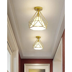 Avis Stoex Retro Plafonnier Industrielle Cage en forme Diamant en Métal Fer Lustre Suspensi