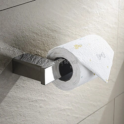 Universal Porte-papier hygiénique en acier inoxydable Stockage des serviettes en papier de la salle de bains Distributeur de tissus Suspension de bobine Suspension murale carrée | Porte-papier (argent) pas cher