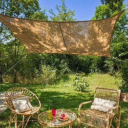 JardiLINE Voile d'ombrage rectangulaire en jute 4 x 3 m.