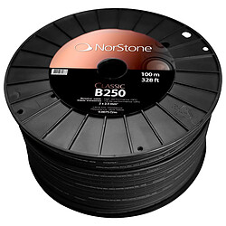 Bobine de câble speaker noir 2 x 2.5 mm² (100 m) NorStone