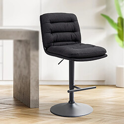 Non Tabouret de bar Damar tissu noir