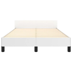 Acheter vidaXL Cadre de lit avec tête de lit sans matelas blanc 120x200 cm