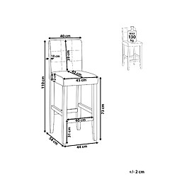 Avis Beliani Tabouret de bar Gris MADISON