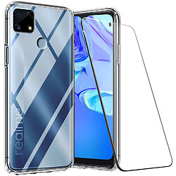 Pack coque transparente en TPU et vitre protection écran en verre trempé pour Realme C25 4G - XEPTIO