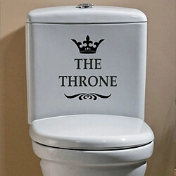 Totalcadeau Sticker pour toilettes en vinyle autocollant The Throne