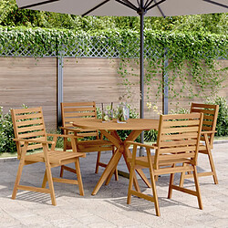 vidaXL Ensemble à manger de jardin 5 pcs Bois d'acacia solide