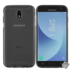 Htdmobiles Coque silicone gel fine pour Samsung Galaxy J7 (2017) + film ecran - GRIS