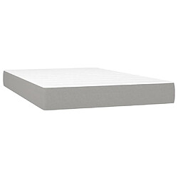 Maison Chic Lit Adulte - Lit simple Lit à sommier tapissier avec matelas moelleux - Meuble de Chambre - Gris clair 120x200cm Tissu -MN57615 pas cher