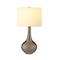 Elstead Lighting Lampe de table avec abat-jour rond, bronze métallisé, abat-jour crème