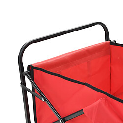 Avis vidaXL Chariot à main pliable Acier Rouge