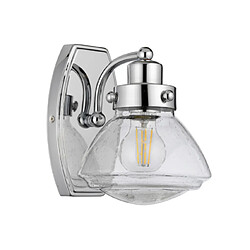 Elstead Lighting Applique murale salle de bains Quoizel Acier,verre grainé transparent Chrome poli