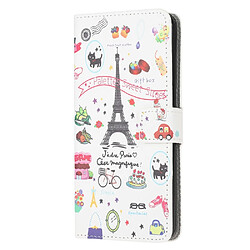 Etui en PU impression de motifs avec support la tour pour votre Huawei P40 Lite