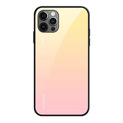 Nxe Coque en TPU motif dégradé, hybride jaune/rose pour votre Apple iPhone 13 Pro 6.1 pouces