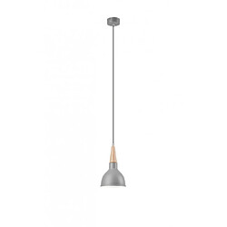 Lumière Suspension Francesca Bois,acier Argent 1 ampoule 105cm