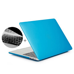 Wewoo Housse Étui bleu pour 2016 MacBook Pro 13,3 pouces sans barre tactile A1708 2 en 1 Coque de protection en plastique dur givré + US Version Ultra-mince TPU Couverture de clavier